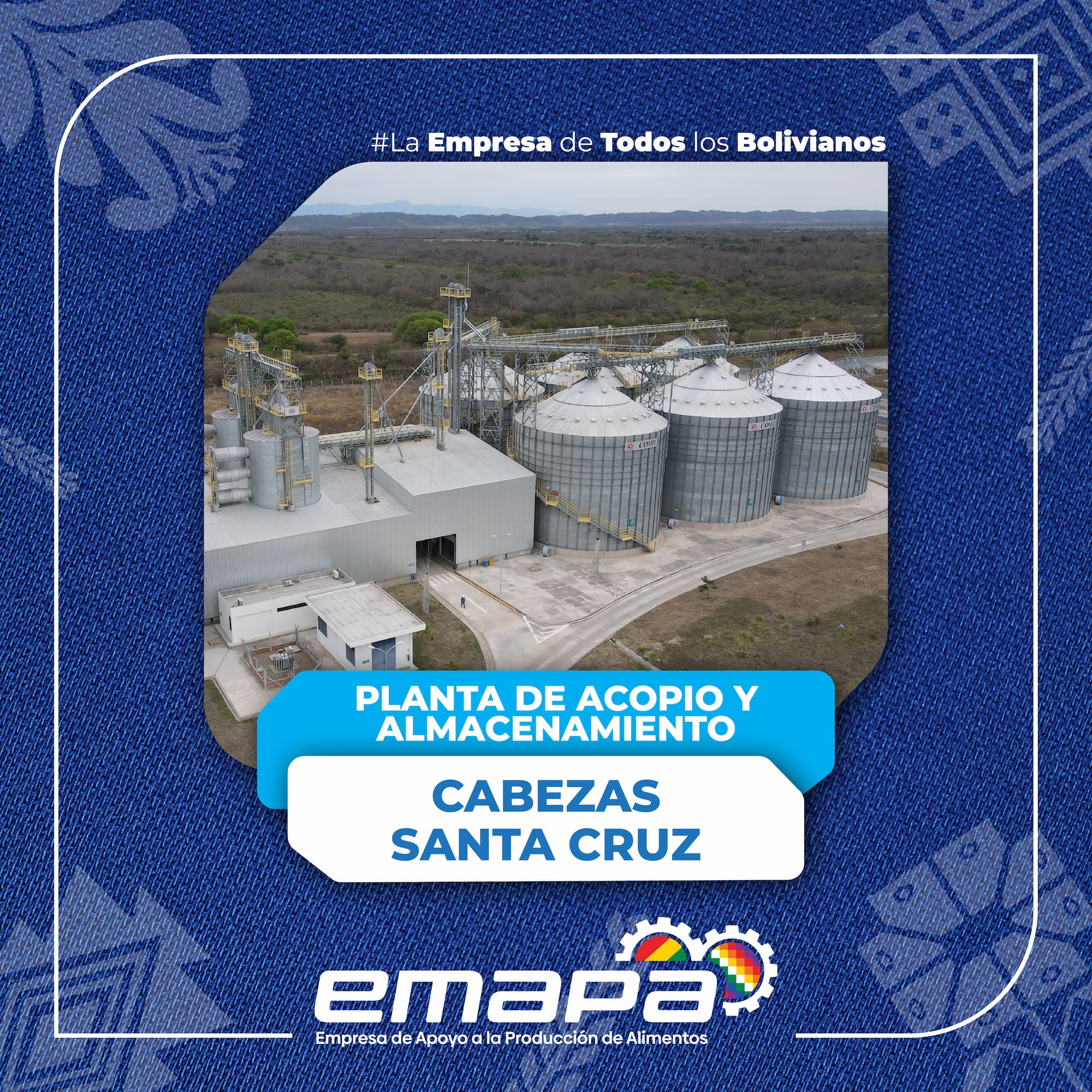 Se dedica a la recepción, almacenamiento y conservación de granos como maíz, soya y trigo. Equipada con seis silos metálicos que ofrecen una capacidad de almacenamiento total de 30.000 toneladas, la planta garantiza el acopio seguro de la producción agrícola de la región.