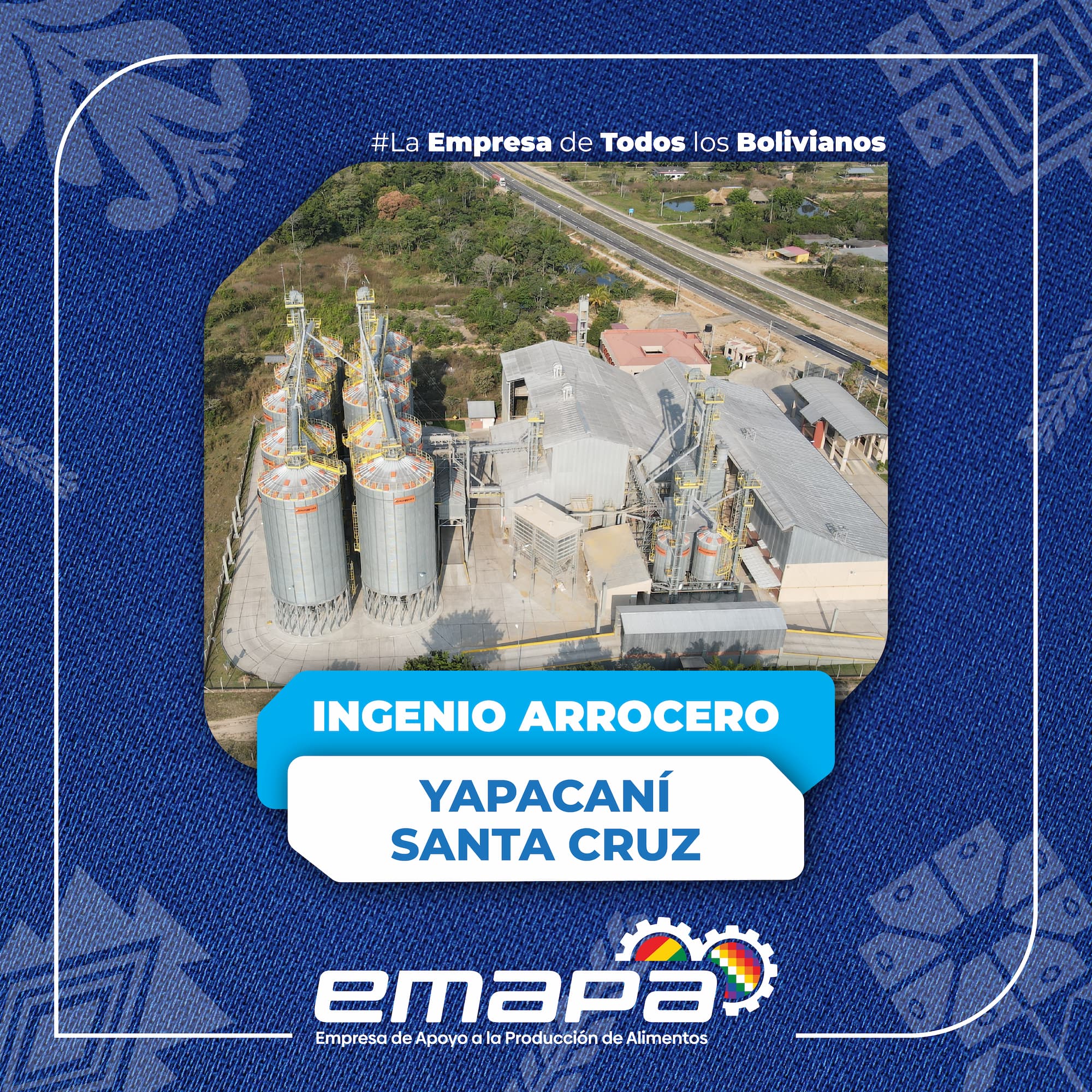 Se dedica al acopio, secado, almacenamiento, procesamiento y comercialización de arroz. Recibe el grano de productores locales, lo seca para reducir su humedad, lo almacena en silos con capacidad total de 10.000 toneladas, y lo procesa para obtener arroz de calidad destinado al mercado nacional, contribuyendo así a la seguridad alimentaria del país.